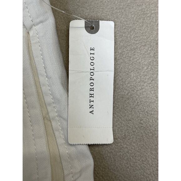 Anthropologie Maeve Pants Womens 8 Ivory The Colette Casual High Waist Adult NWT - Picture 7 of 14